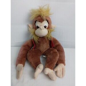 Vintage Aladdin Abu Monkey Stuffed Plush 16" Lemonwood Asia Ltd. Red Vest